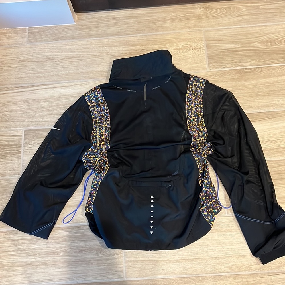 NIKE running mesh jacket adjustable XS super cute packable track jacket sheer - Picture 11 of 16